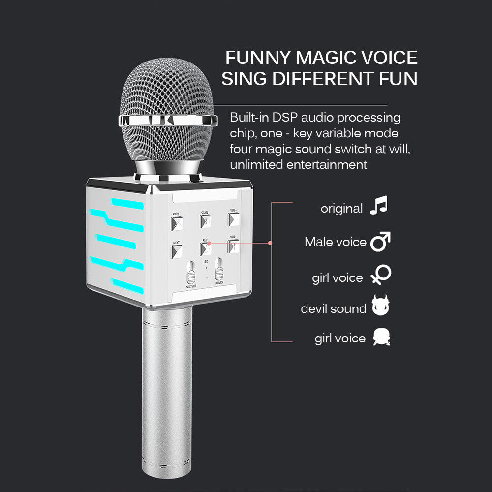 HKM-265747 Wireless Bluetooth Condenser Microphone for Home, Music, and Conferences - Super Cardioid Design