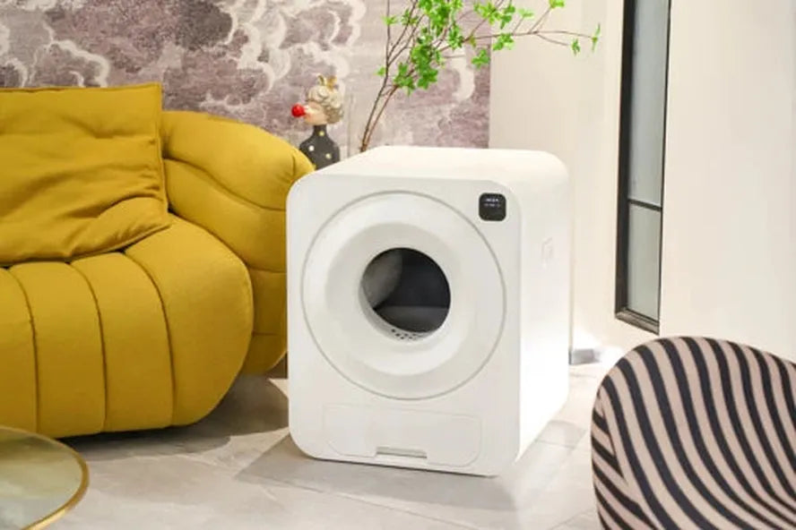 HKM-266003 Intelligent Fully Enclosed Automatic Cat Litter Box with Smart Features