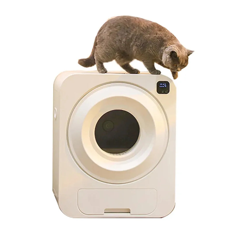 HKM-266003 Intelligent Fully Enclosed Automatic Cat Litter Box with Smart Features