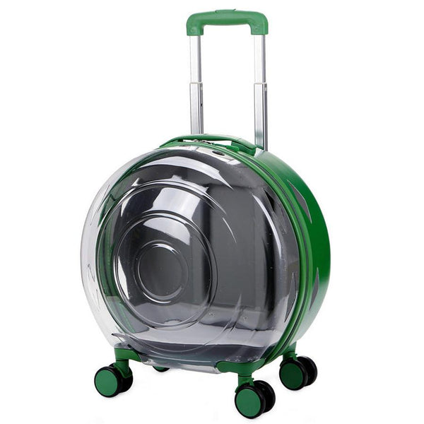 HKM-266067 Transparent Cat Carrier Trolley Bag - Portable and Stylish Pet Travel Solution