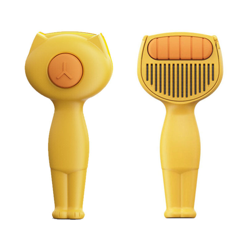 HKM-2660797 Pet Hair Removal Comb - One-Click Cleaning Tool, ABS & Stainless Steel, 179mm x 83mm x 51mm