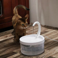 HKM-2661053 Swan Neck Automatic Pet Drinking Fountain with 2L Capacity and High-Efficiency Filtration System