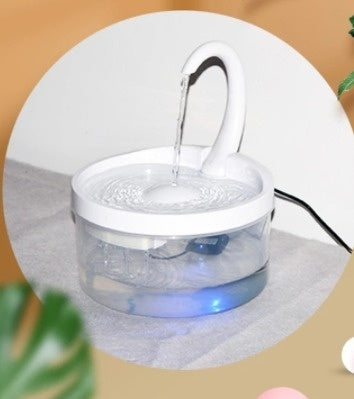 HKM-2661053 Swan Neck Automatic Pet Drinking Fountain with 2L Capacity and High-Efficiency Filtration System