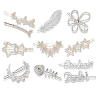 HKM-266131 Chic Alloy Rhinestone Hairpin with Alphabet Design for Women