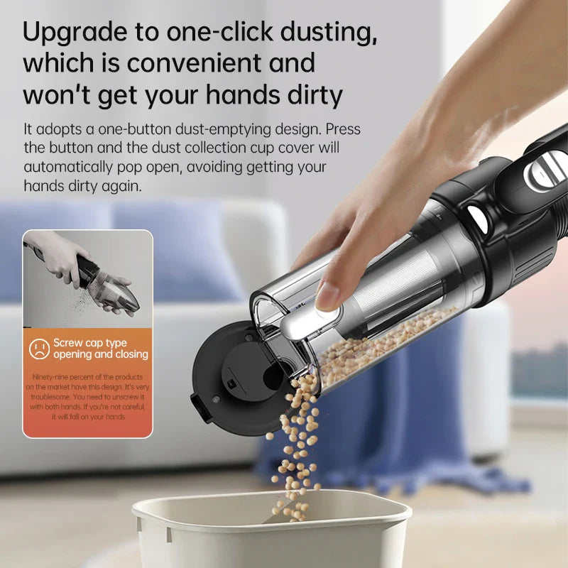 HKM-266131 Portable Wireless Handheld Vacuum Cleaner with Brushless Motor and Ultra-Powerful Suction