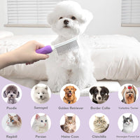 HKM-2662461 Detangling Grooming Comb for Cats and Dogs with Stainless Steel Teeth for Safe Knot Removal and Shiny Coat