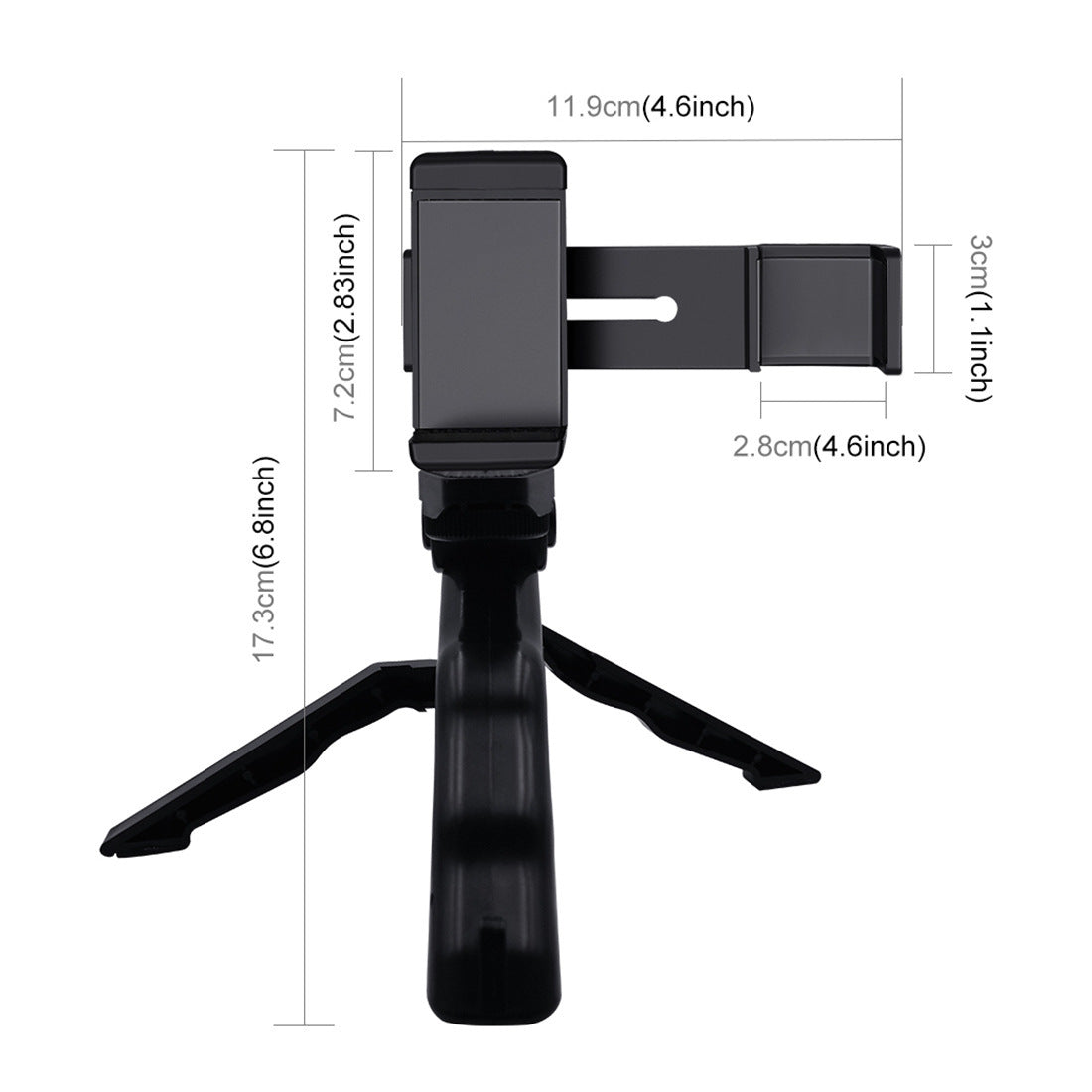 HKM-266259 Handheld Folding Tripod Mobile Phone Holder - Compact & Lightweight Design