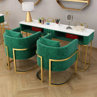 HKM-266259 Modern Multi-Function Nail Manicure Table and Chair Set for Beauty Salons