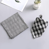 HKM-2663357 Double-Sided Cotton Dog Turban Scarf - 45cm Water Absorbent Pet Accessory