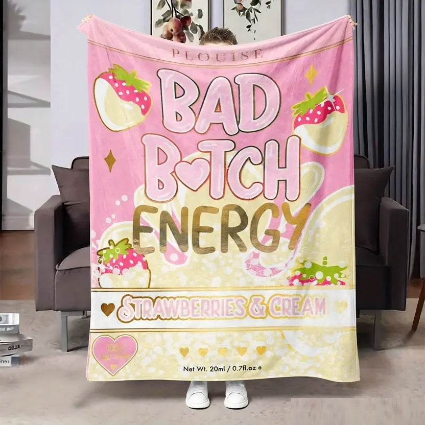 HKM-266387 Pink Flannel Air Conditioning Nap Blanket, 100 x 150 cm, Polyester Fiber for Year-Round Comfort