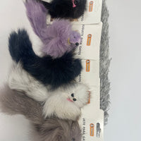 HKM-2664637 Real Hair Fox Cat Toy for Interactive Playtime and Enrichment