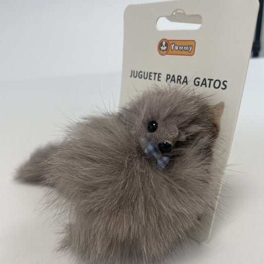 HKM-2664637 Real Hair Fox Cat Toy for Interactive Playtime and Enrichment