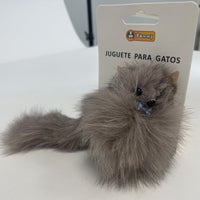 HKM-2664637 Real Hair Fox Cat Toy for Interactive Playtime and Enrichment