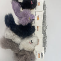 HKM-2664637 Real Hair Fox Cat Toy for Interactive Playtime and Enrichment