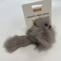 HKM-2664637 Real Hair Fox Cat Toy for Interactive Playtime and Enrichment