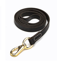 HKM-2664765 Durable Cowhide Dog Leash for Medium to Large Breeds, Ideal for Golden Retrievers, Labradors, Corgis, and Huskies