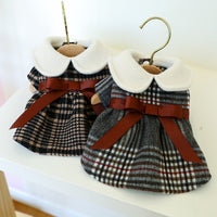 HKM-2665533 Tartan-Inspired Warm Princess Dog Skirt for Casual Wear