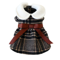 HKM-2665533 Tartan-Inspired Warm Princess Dog Skirt for Casual Wear