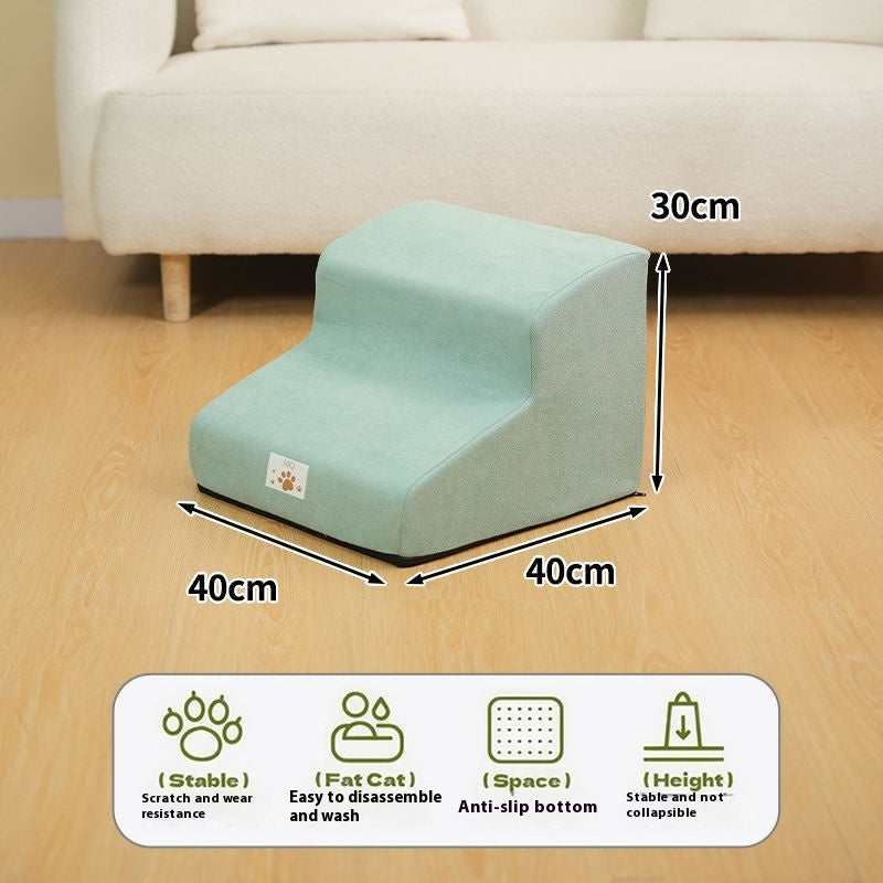 HKM-2666429 Pet Bed Stairs - Wooden Pet Bedside Ramp for Dogs