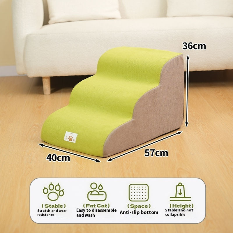 HKM-2666429 Pet Bed Stairs - Wooden Pet Bedside Ramp for Dogs