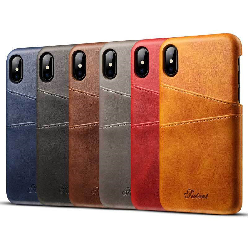 HKM-266643 Leather Business Phone Case for iPhone and Samsung - Protective Back Cover