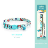 HKM-2666941 Woven Collar with Bell for Cats | Anti-suffocation Safety Buckle in Various Patterns and Colors