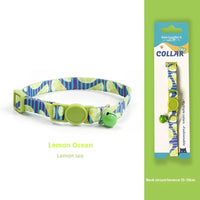HKM-2666941 Woven Collar with Bell for Cats | Anti-suffocation Safety Buckle in Various Patterns and Colors
