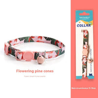 HKM-2666941 Woven Collar with Bell for Cats | Anti-suffocation Safety Buckle in Various Patterns and Colors