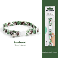 HKM-2666941 Woven Collar with Bell for Cats | Anti-suffocation Safety Buckle in Various Patterns and Colors