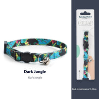 HKM-2666941 Woven Collar with Bell for Cats | Anti-suffocation Safety Buckle in Various Patterns and Colors