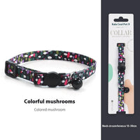 HKM-2666941 Woven Collar with Bell for Cats | Anti-suffocation Safety Buckle in Various Patterns and Colors