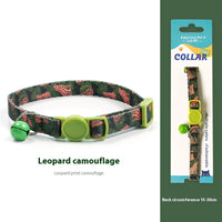 HKM-2666941 Woven Collar with Bell for Cats | Anti-suffocation Safety Buckle in Various Patterns and Colors