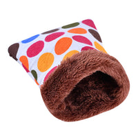 HKM-2667197 Cozy Arctic Velvet Sleeping Bag for Small Pets - Perfect for Hamsters, Squirrels, and More