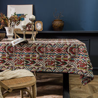 HKM-266771 Colorful Cotton Jacquard Tablecloth with Acetate Fiber Blend