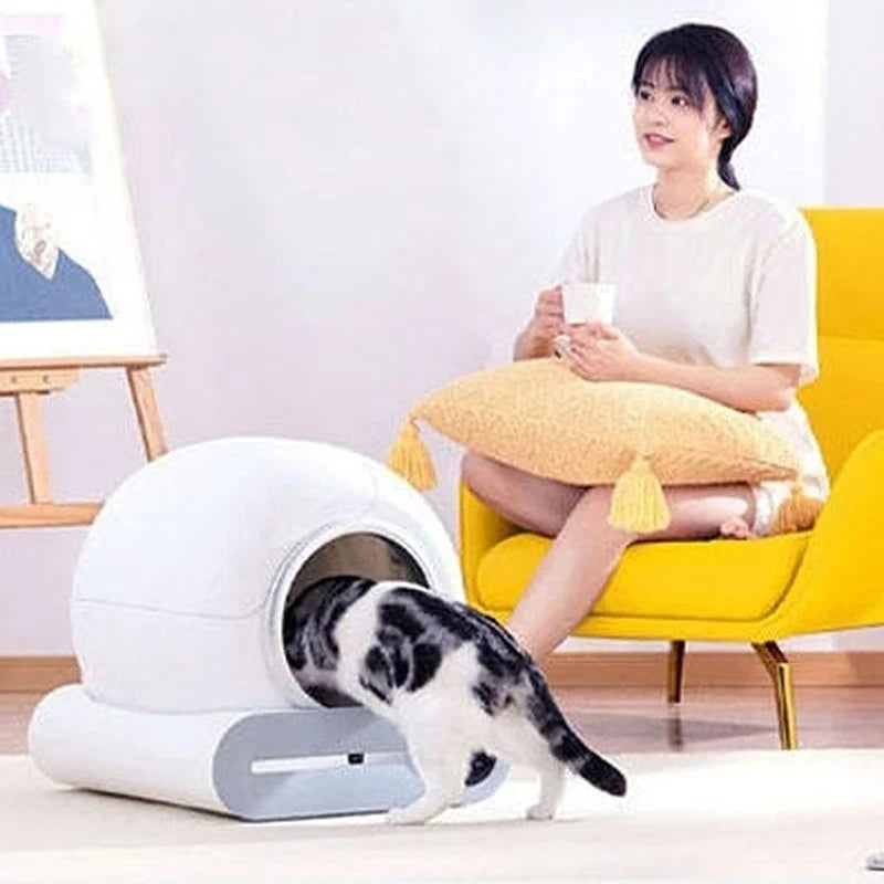 HKM-266835 Automatic Self-Cleaning Cat Litter Box with Odor Control and Eco-Friendly Design