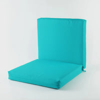 HKM-266899 Water-Resistant Tufted Square Outdoor Chair Cushions with Straps for Highback and Office Chairs