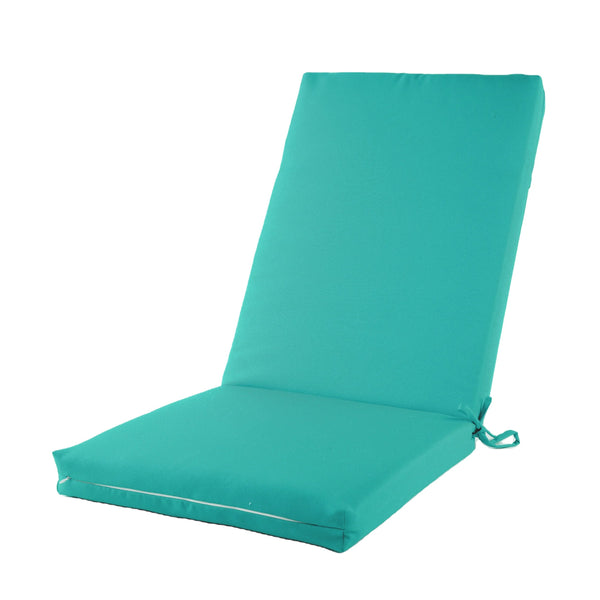HKM-266899 Water-Resistant Tufted Square Outdoor Chair Cushions with Straps for Highback and Office Chairs