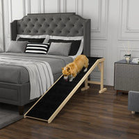 HKM-2669117 Dog Ramp for Bed with Non-Slip Carpet and Flat Top Platform for Easy Access