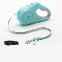 HKM-2670525 Retractable Dog Leash with Collar - Automatic Traction Rope for Small to Large Pets