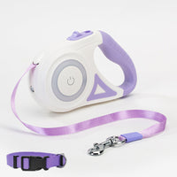 HKM-2670525 Retractable Dog Leash with Collar - Automatic Traction Rope for Small to Large Pets