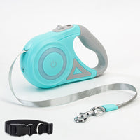 HKM-2670525 Retractable Dog Leash with Collar - Automatic Traction Rope for Small to Large Pets