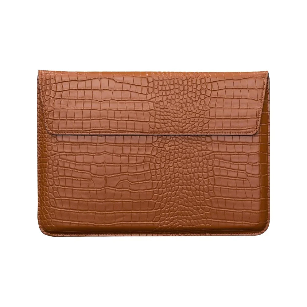 HKM-267091 Portable PU Leather Tablet and Laptop Sleeve Bag with Stand for 11 to 15 Inch Devices