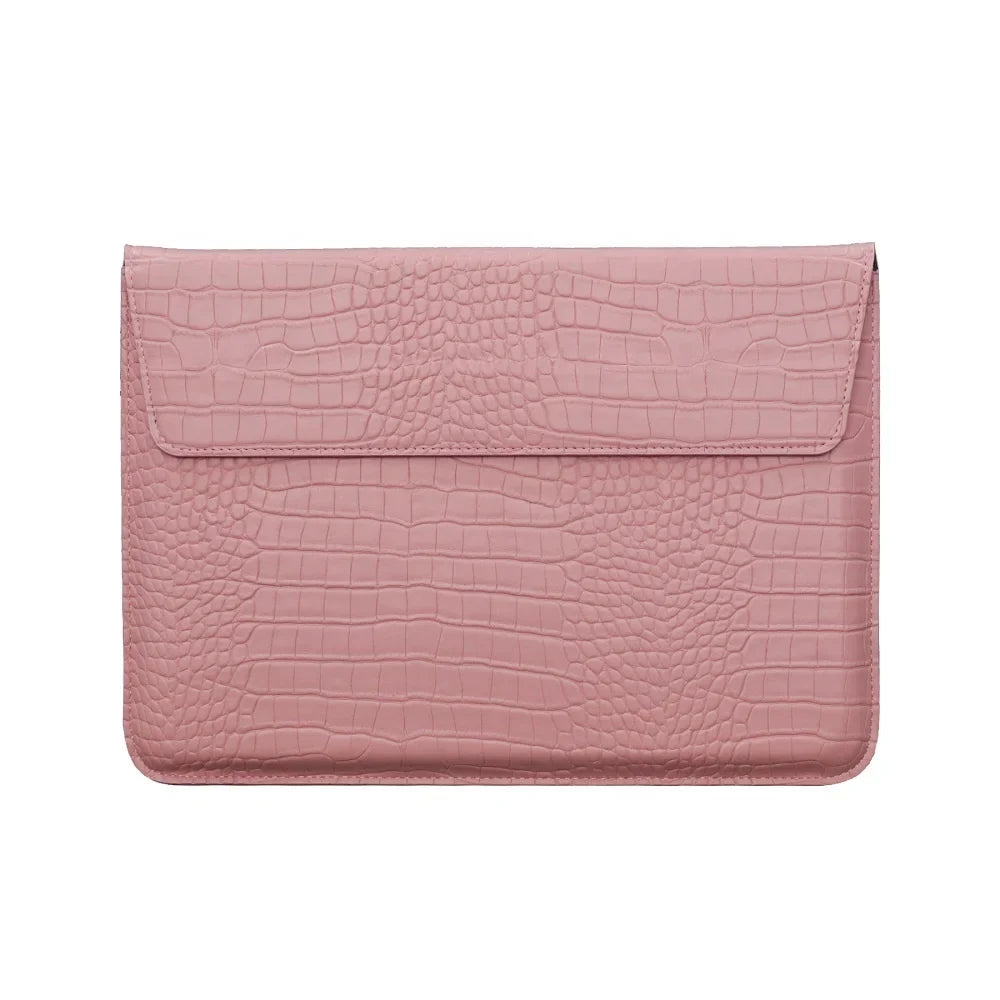 HKM-267091 Portable PU Leather Tablet and Laptop Sleeve Bag with Stand for 11 to 15 Inch Devices