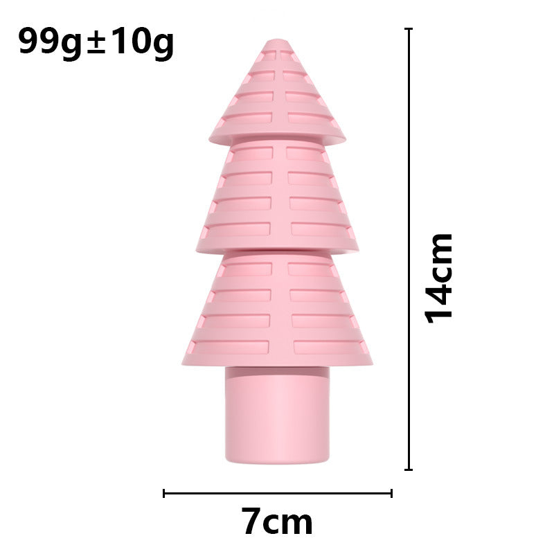 HKM-2671549 Medium TPR Christmas Tree Chew Toy for Pets - Available in Blue, Pink, Green