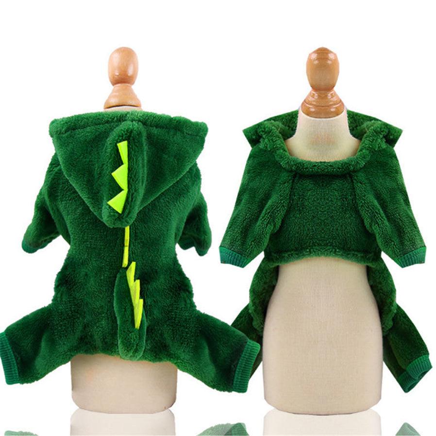 HKM-267283 Cozy Coral Fleece Dinosaur Dog Outfit for All Sizes