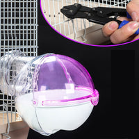 HKM-2672957 Acrylic Hamster Bathroom Cage Box - Blue/Pink, Compact and Easy to Clean