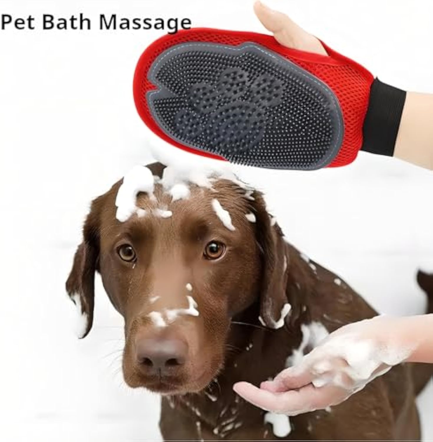 HKM-2673981 Pet Bathing Glove & Grooming Mitten for Easy Hair Removal and Cleaning