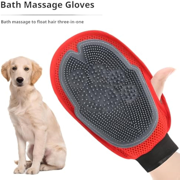 HKM-2673981 Pet Bathing Glove & Grooming Mitten for Easy Hair Removal and Cleaning