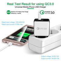 HKM-267411 18W Quick Charge 3.0 USB Wall Charger for iPhone, Samsung, Huawei - EU Plug