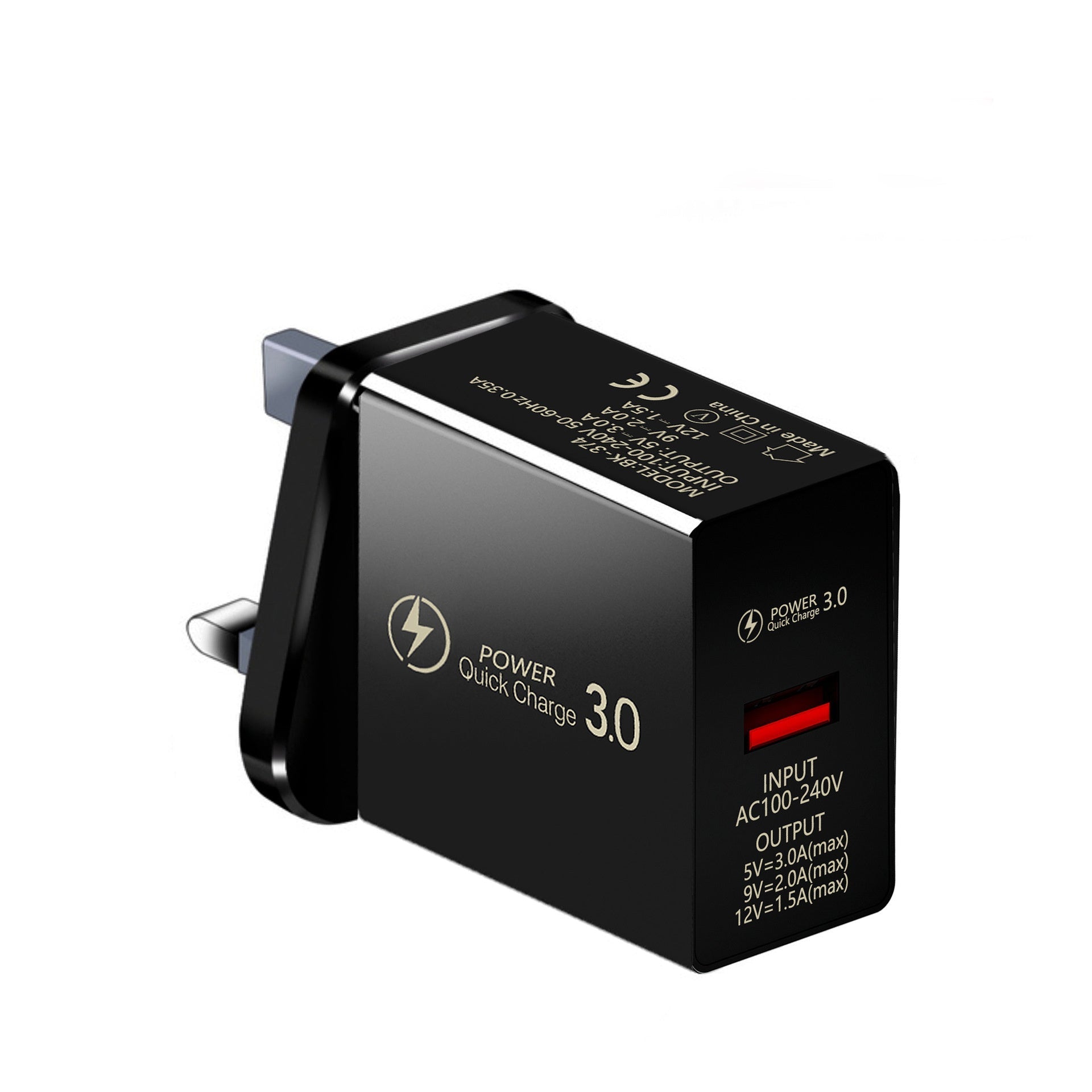 HKM-267411 18W Quick Charge 3.0 USB Wall Charger for iPhone, Samsung, Huawei - EU Plug